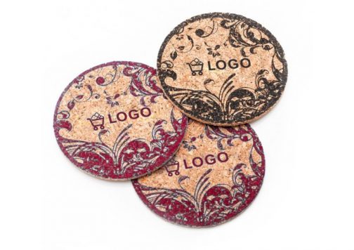 Podkładka korkowa pod kubek z nadrukiem