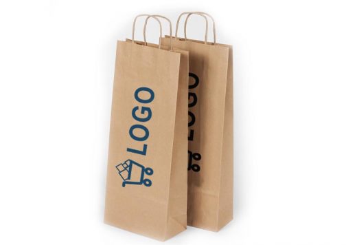Torba papierowa na wino z logo
